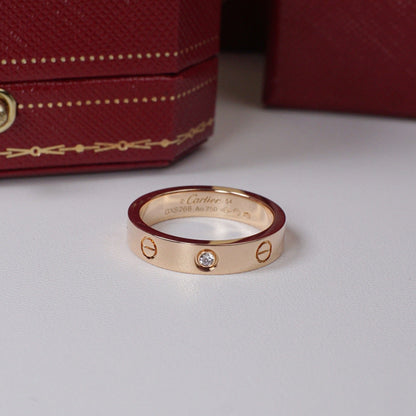 [ELAN LUXE]LOVE 4MM 1 DIAMOND RING
