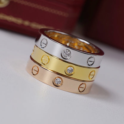 [ELAN LUXE]LOVE 4MM 1 DIAMOND RING