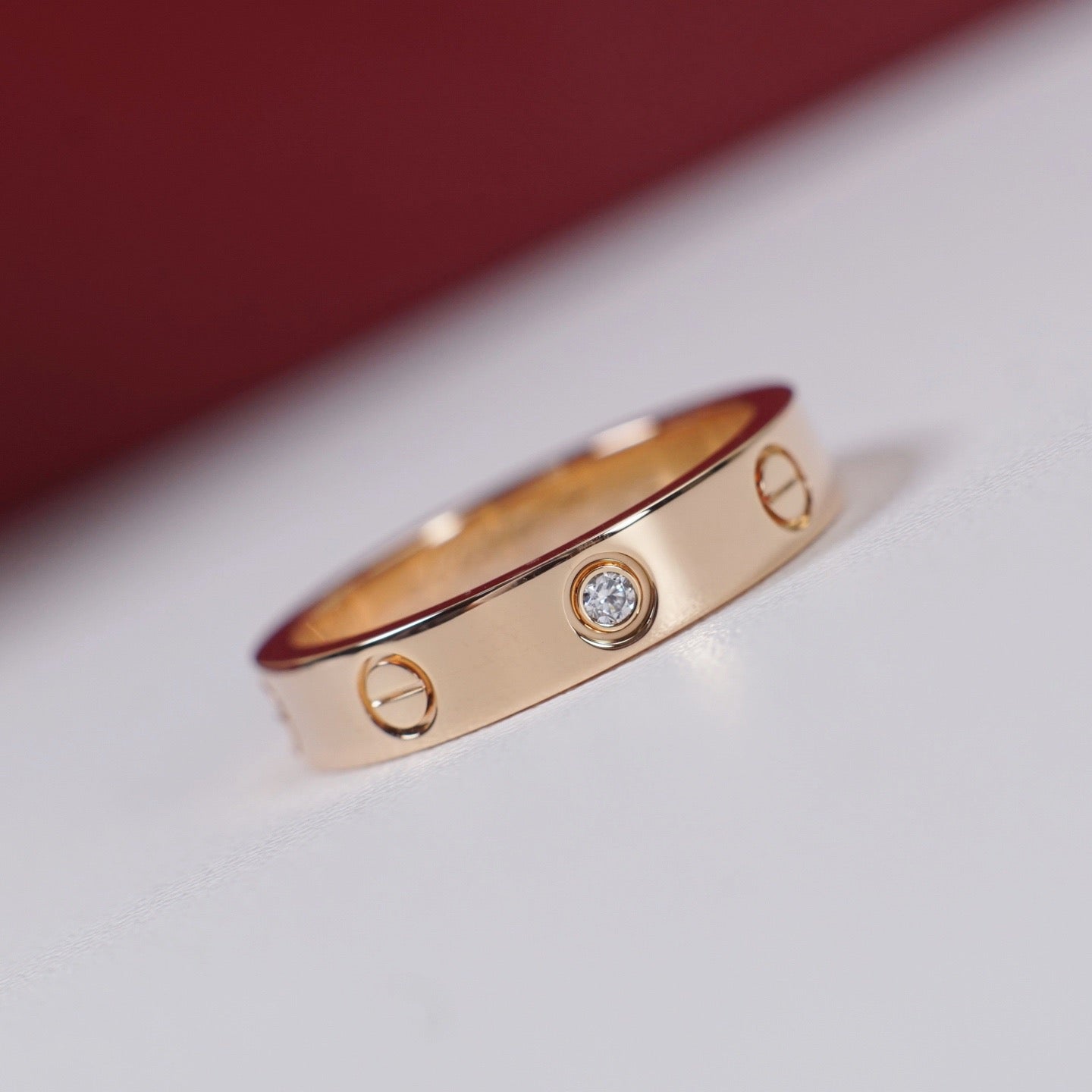 [ELAN LUXE]LOVE 4MM 1 DIAMOND RING