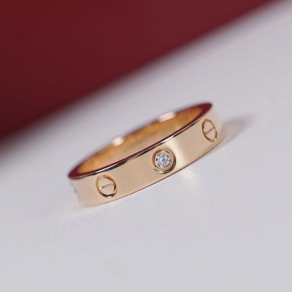 [ELAN LUXE]LOVE 4MM 1 DIAMOND RING