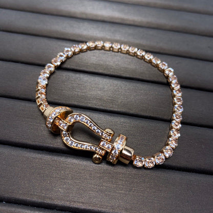 [ELAN LUXE]FORCE  HORSESHOE  DIAMOND TENNIS BRACELET