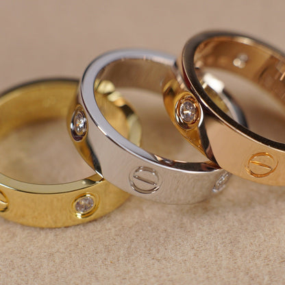[ELAN LUXE]LOVE 5.5MM 3 DIAMOND RING