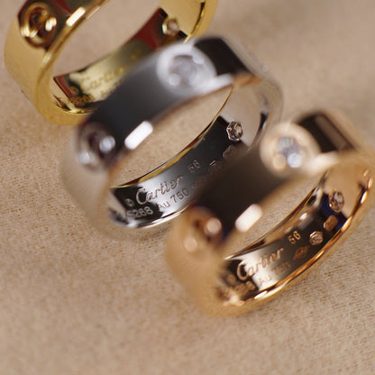[ELAN LUXE]LOVE 5.5MM 3 DIAMOND RING