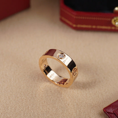 [ELAN LUXE]LOVE 5.5MM 3 DIAMOND RING