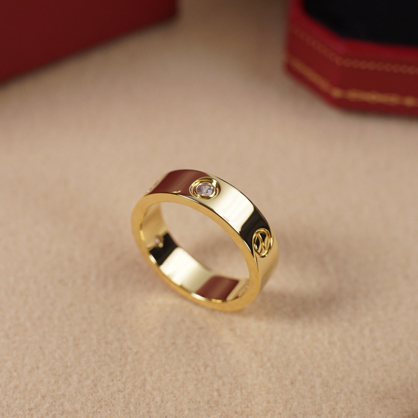 [ELAN LUXE]LOVE 5.5MM 3 DIAMOND RING