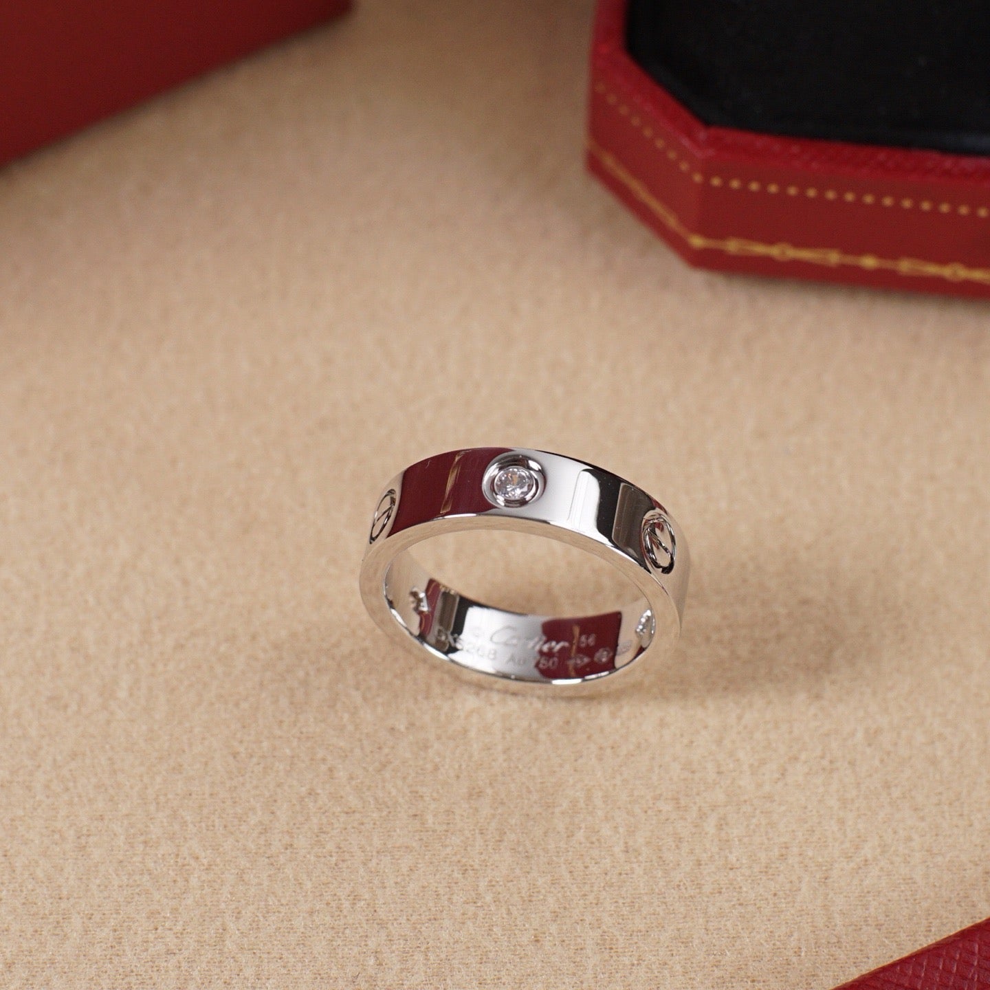 [ELAN LUXE]LOVE 5.5MM 3 DIAMOND RING