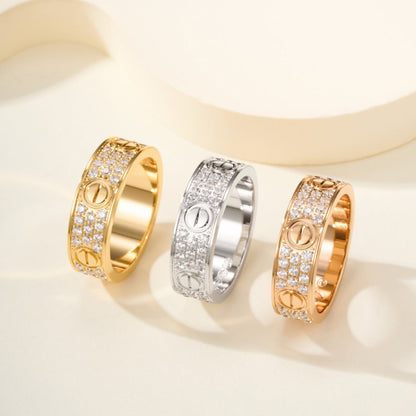 [ELAN LUXE]LOVE RING 5.5MM DIAMONDS PAVED
