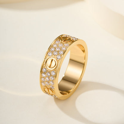 [ELAN LUXE]LOVE RING 5.5MM DIAMONDS PAVED