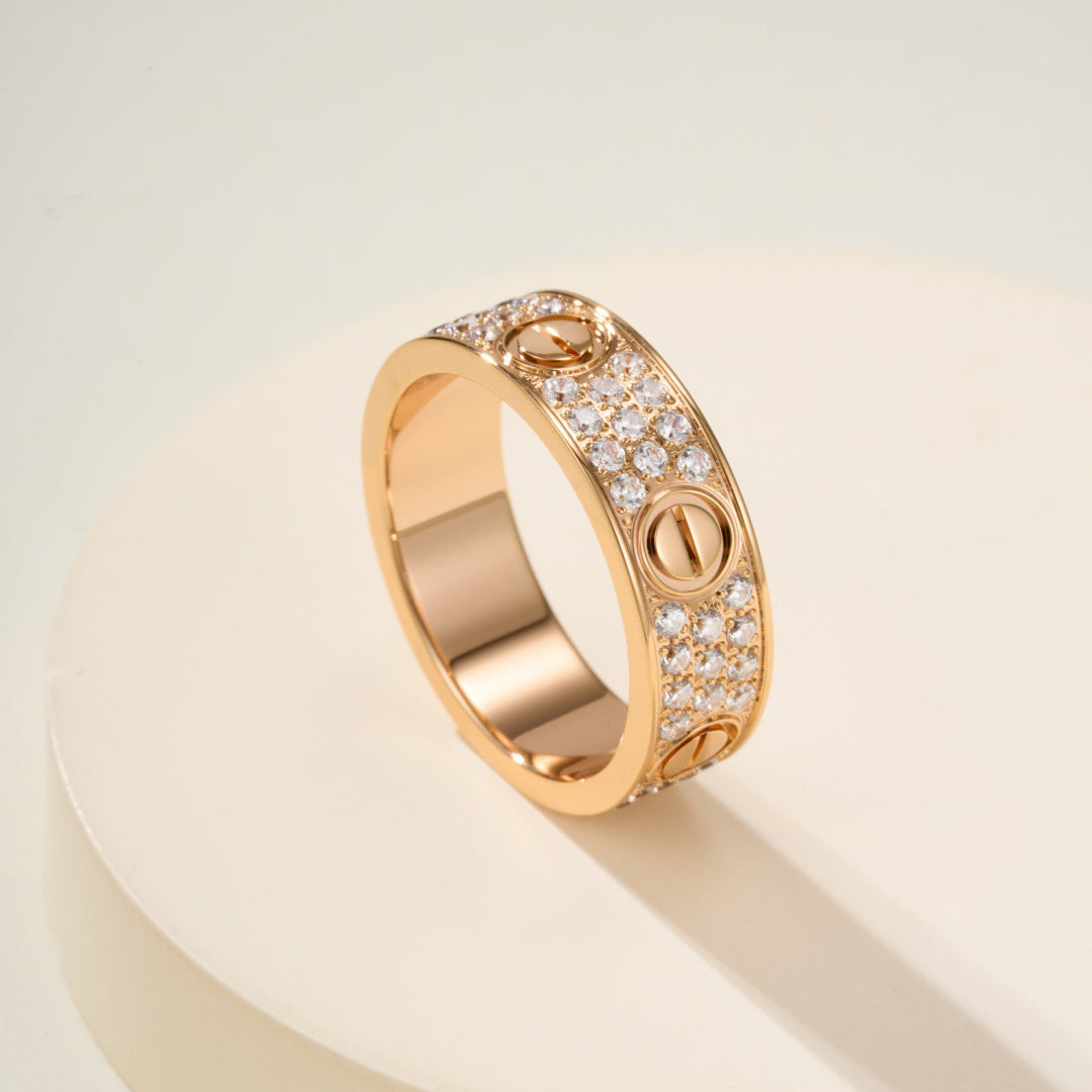 [ELAN LUXE]LOVE RING 5.5MM DIAMONDS PAVED