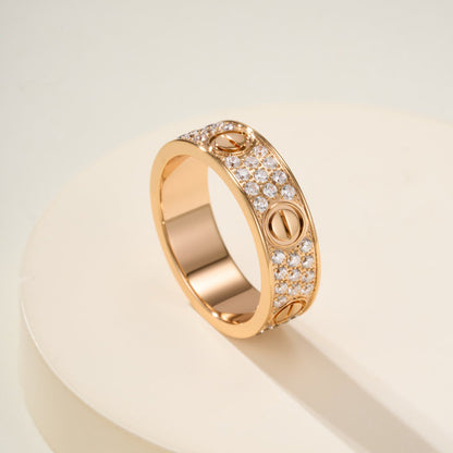 [ELAN LUXE]LOVE RING 5.5MM DIAMONDS PAVED