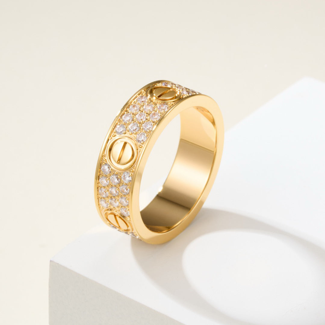 [ELAN LUXE]LOVE RING 5.5MM DIAMONDS PAVED