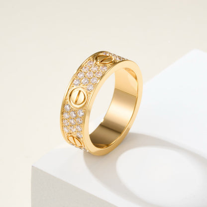 [ELAN LUXE]LOVE RING 5.5MM DIAMONDS PAVED