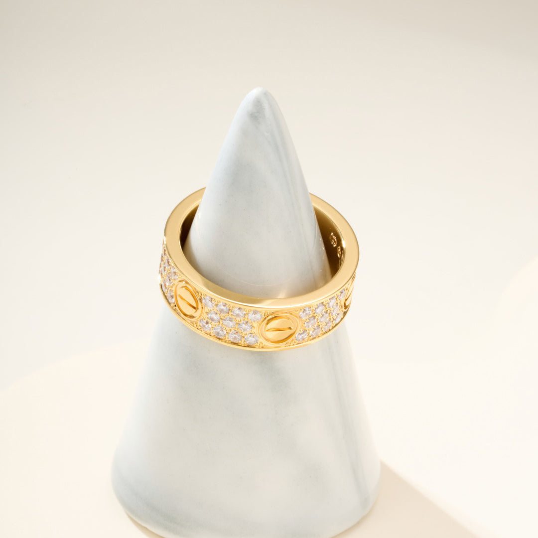 [ELAN LUXE]LOVE RING 5.5MM DIAMONDS PAVED