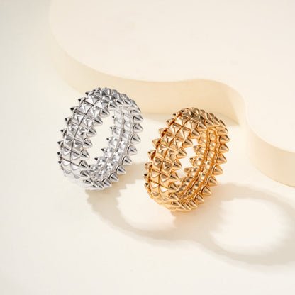 [ELAN LUXE]CLASH 9.2MM DOUBLE ROW RING