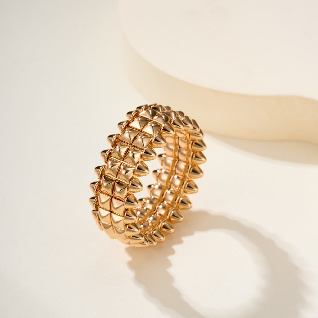 [ELAN LUXE]CLASH 9.2MM DOUBLE ROW RING