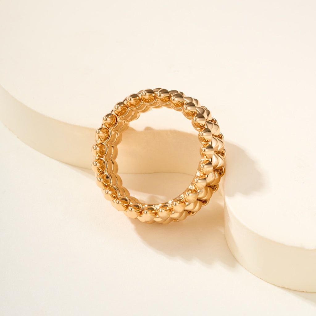 [ELAN LUXE]CLASH 9.2MM DOUBLE ROW RING