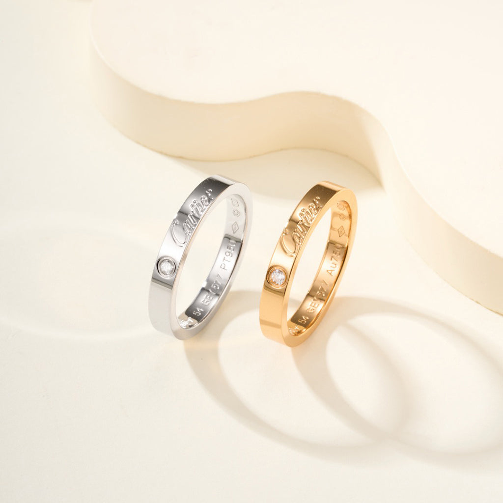 [ELAN LUXE]LOVE RING 4MM 1 DIAMOND
