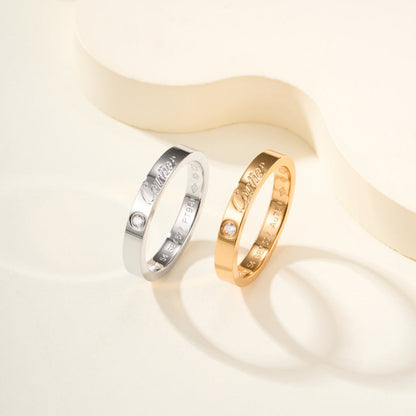 [ELAN LUXE]LOVE RING 4MM 1 DIAMOND