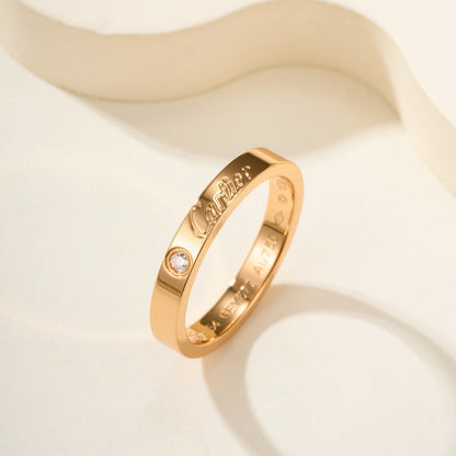[ELAN LUXE]LOVE RING 4MM 1 DIAMOND