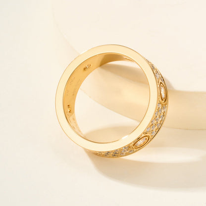 [ELAN LUXE]LOVE 5.5MM FULL-PAVE 6-DIAMOND RING