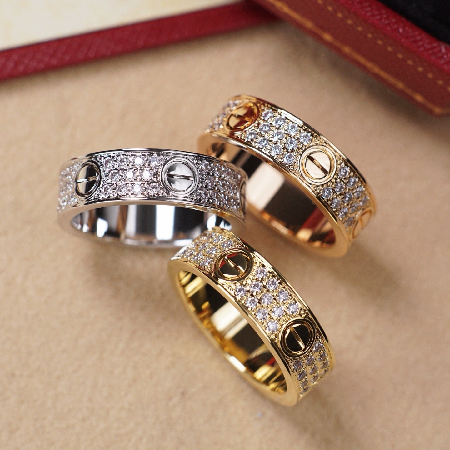 [ELAN LUXE]LOVE RING 5.5MM DIAMONDS PAVED