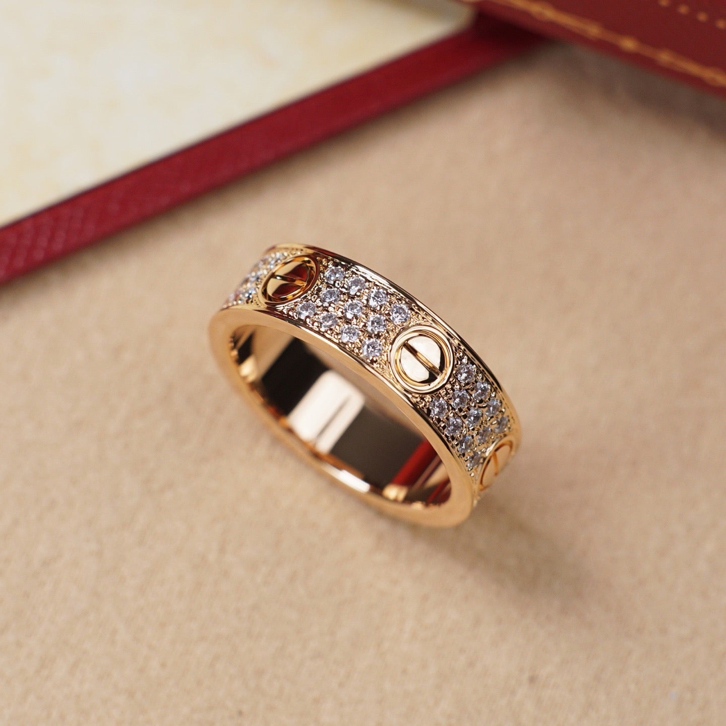 [ELAN LUXE]LOVE RING 5.5MM DIAMONDS PAVED