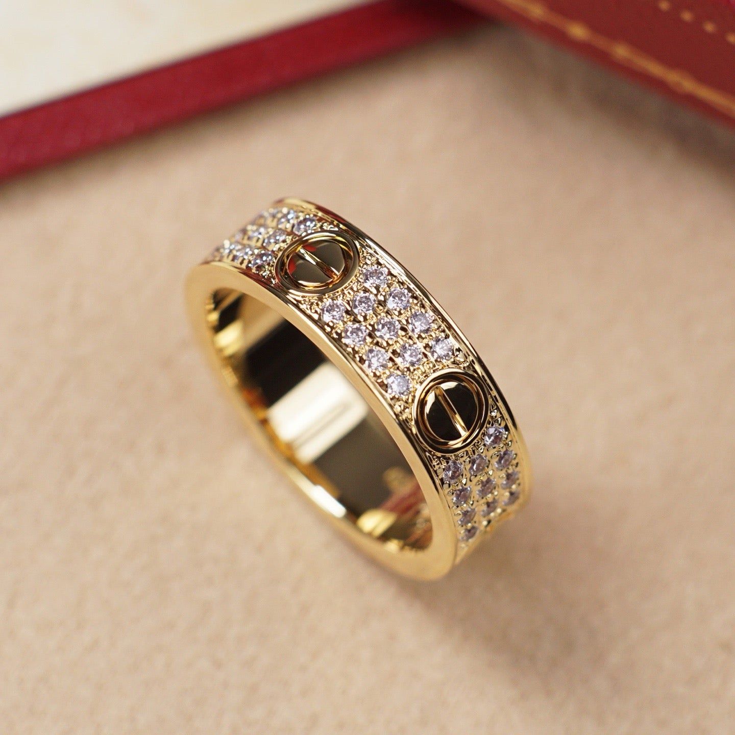 [ELAN LUXE]LOVE RING 5.5MM DIAMONDS PAVED
