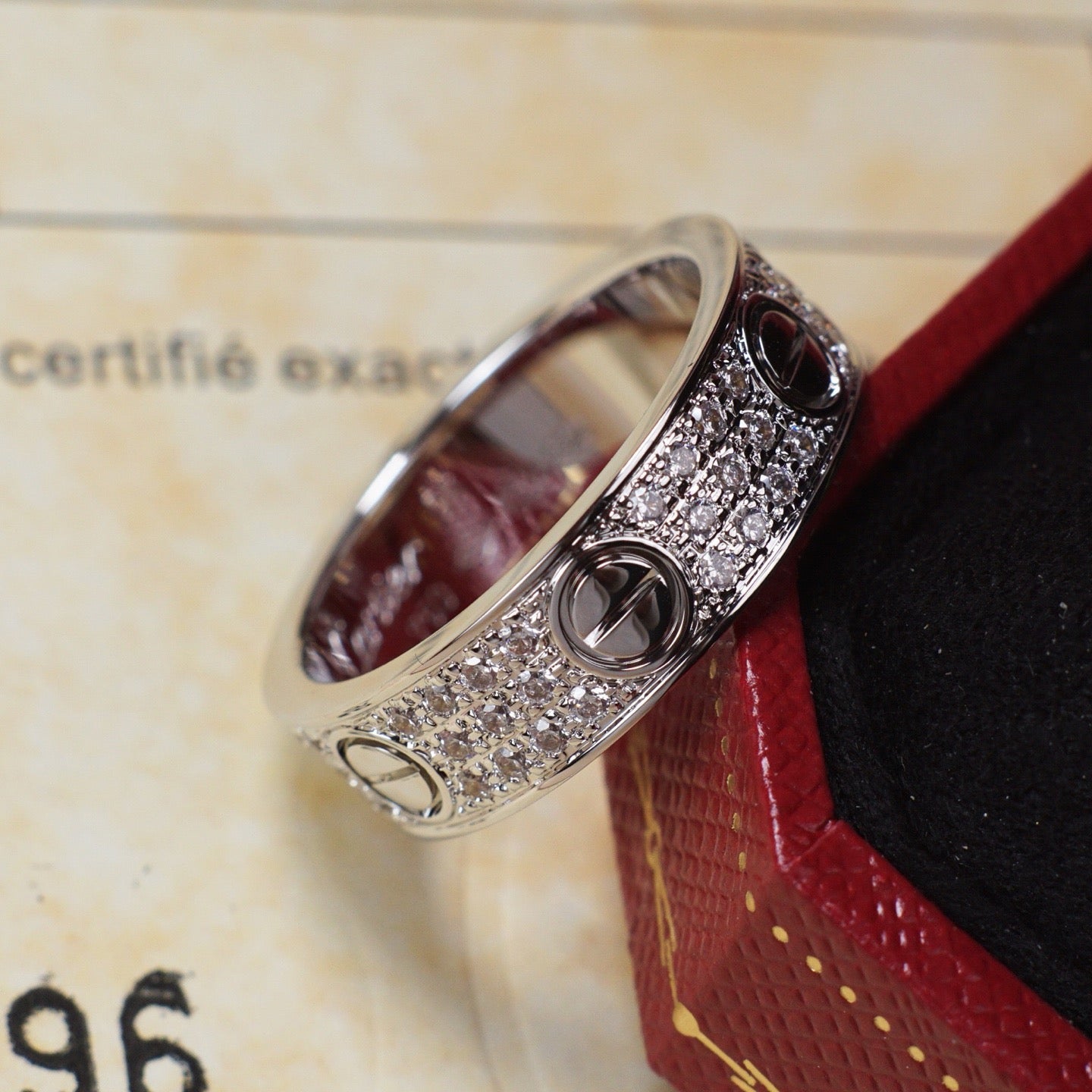 [ELAN LUXE]LOVE RING 5.5MM DIAMONDS PAVED