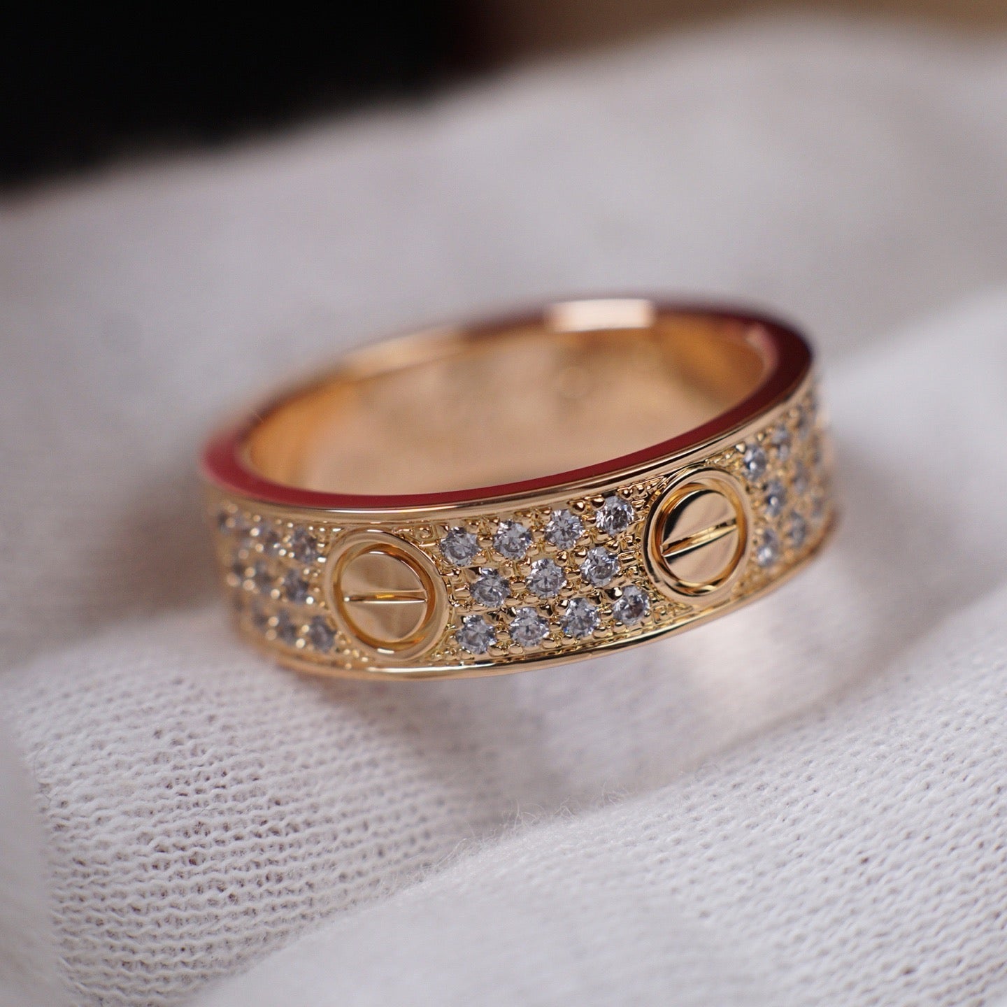 [ELAN LUXE]LOVE RING 5.5MM DIAMONDS PAVED