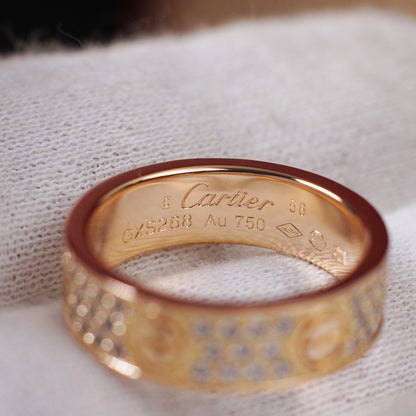 [ELAN LUXE]LOVE RING 5.5MM DIAMONDS PAVED
