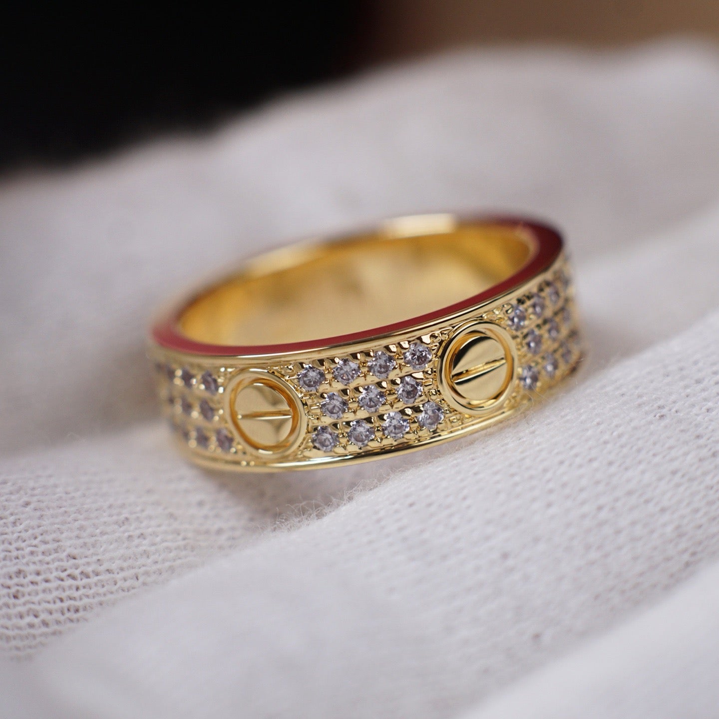 [ELAN LUXE]LOVE RING 5.5MM DIAMONDS PAVED