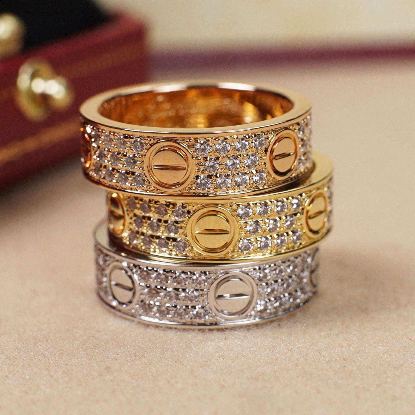 [ELAN LUXE]LOVE RING 5.5MM DIAMONDS PAVED