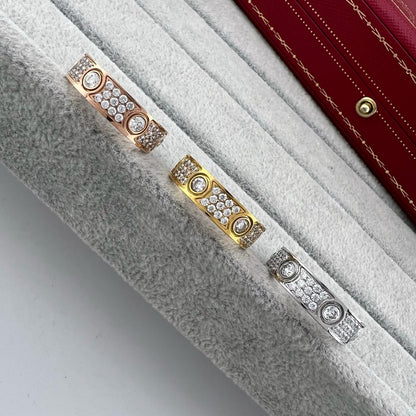 [ELAN LUXE]LOVE 5.5MM FULL-PAVE 6-DIAMOND RING