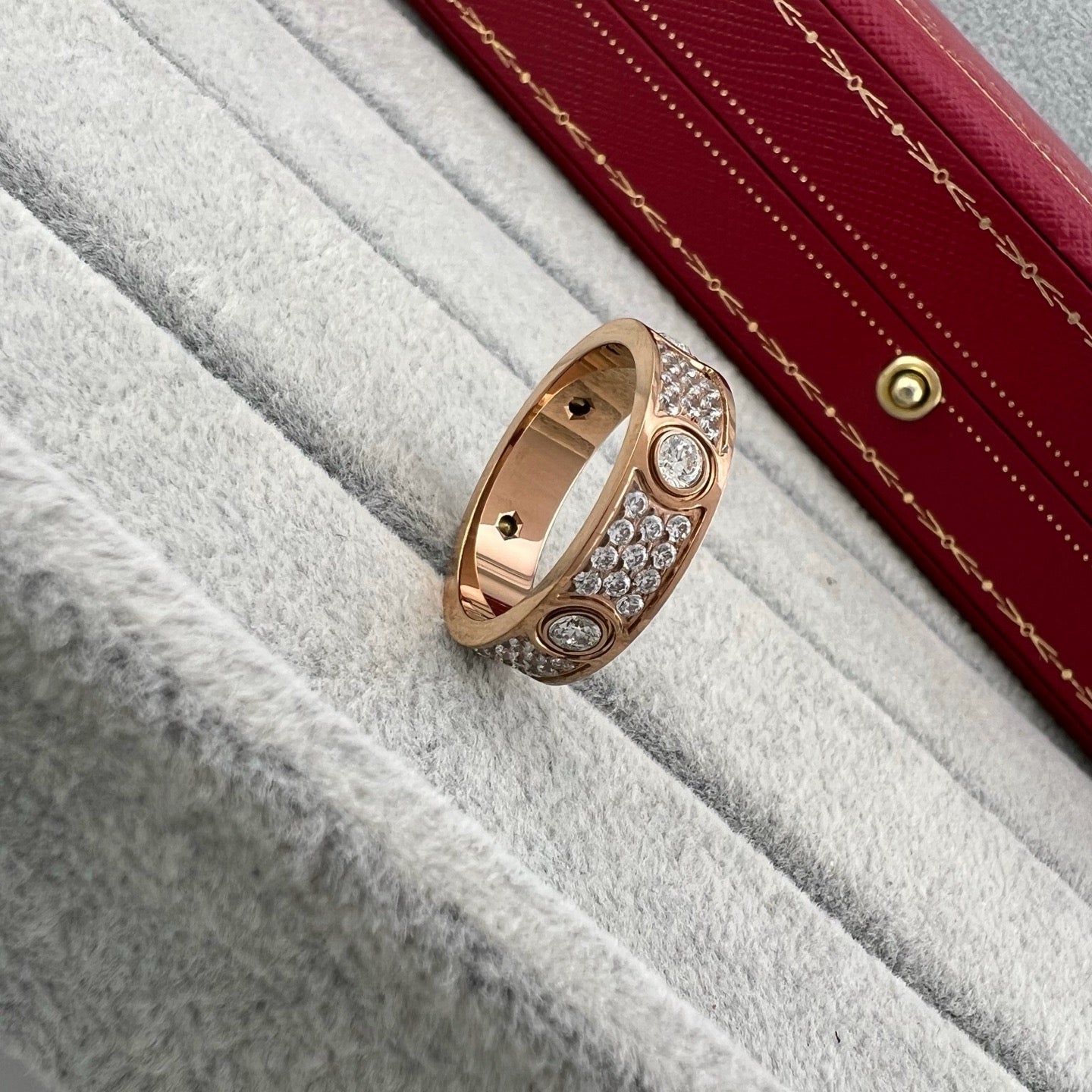 [ELAN LUXE]LOVE 5.5MM FULL-PAVE 6-DIAMOND RING