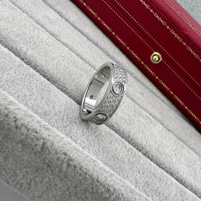 [ELAN LUXE]LOVE 5.5MM FULL-PAVE 6-DIAMOND RING