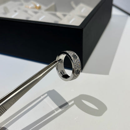 [ELAN LUXE]LOVE RING 5.5MM DIAMONDS PAVED CERAMIC