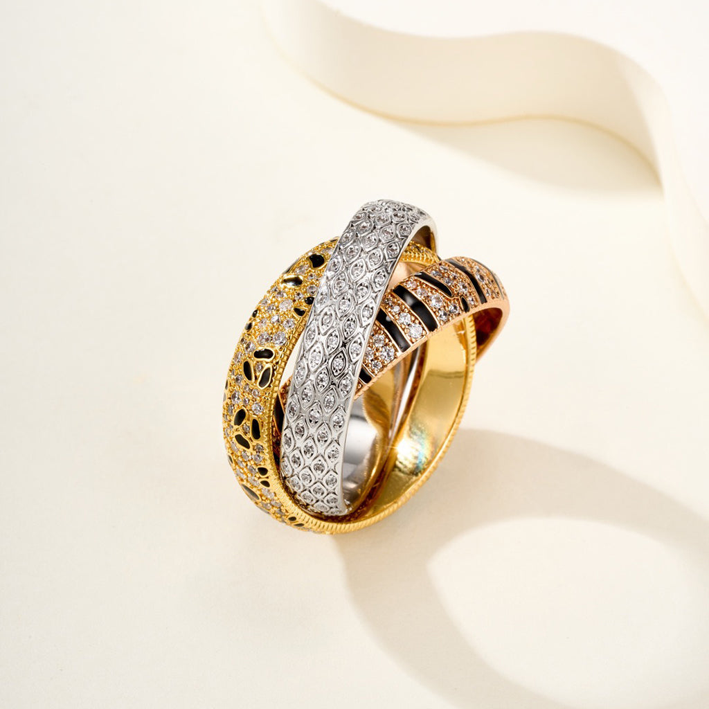 [ELAN LUXE] TRINITY  RING LEOPARD PRINT