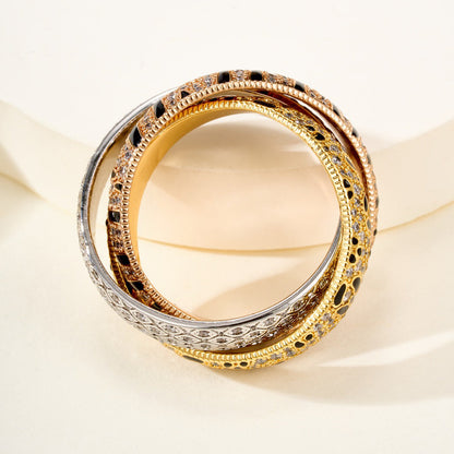 [ELAN LUXE] TRINITY  RING LEOPARD PRINT