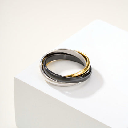 [ELAN LUXE]TRINITY 3.2MM RING BLACK CERAMIC