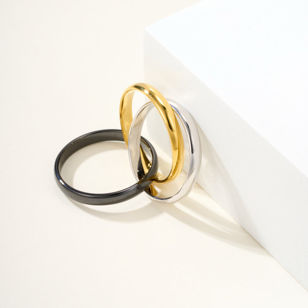 [ELAN LUXE]TRINITY 3.2MM RING BLACK CERAMIC