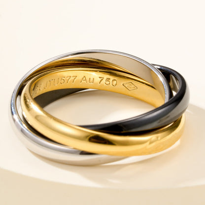 [ELAN LUXE]TRINITY 3.2MM RING BLACK CERAMIC