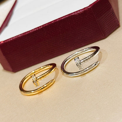 [ELAN LUXE]JUSTE 1.8MM HALF DIAMOND RING
