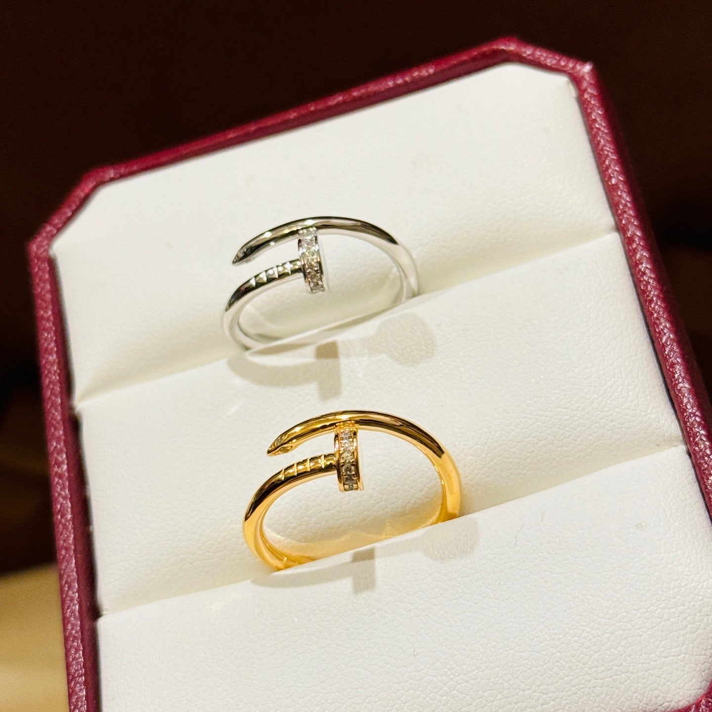 [ELAN LUXE]JUSTE 1.8MM HALF DIAMOND RING