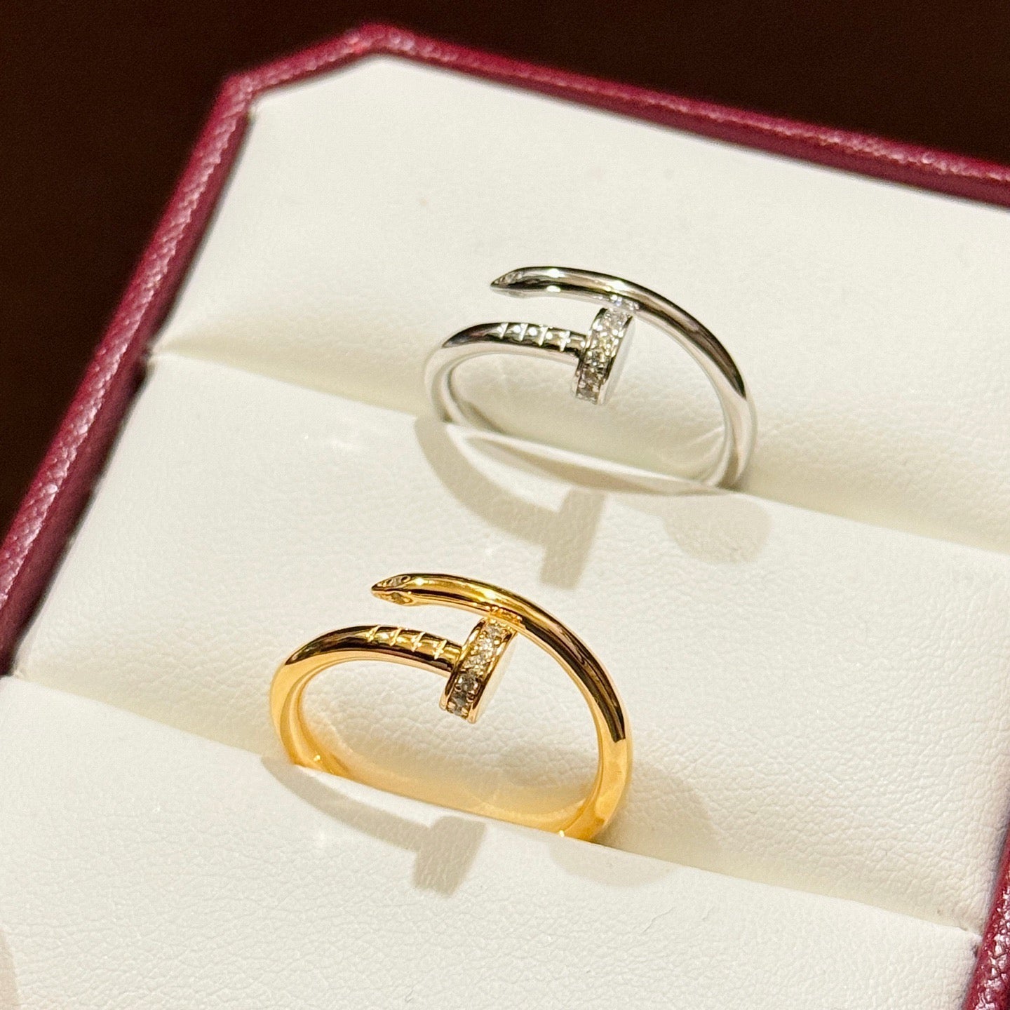 [ELAN LUXE]JUSTE 1.8MM HALF DIAMOND RING