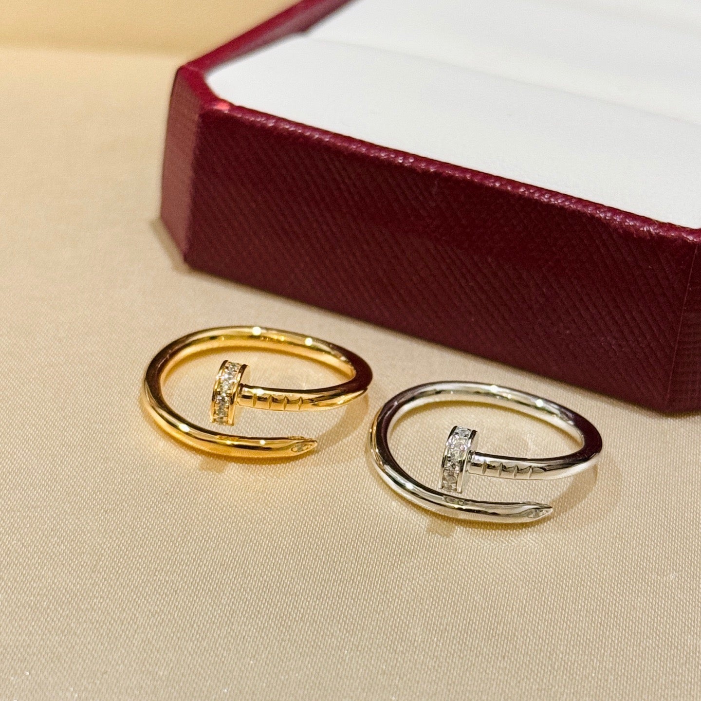 [ELAN LUXE]JUSTE 1.8MM HALF DIAMOND RING
