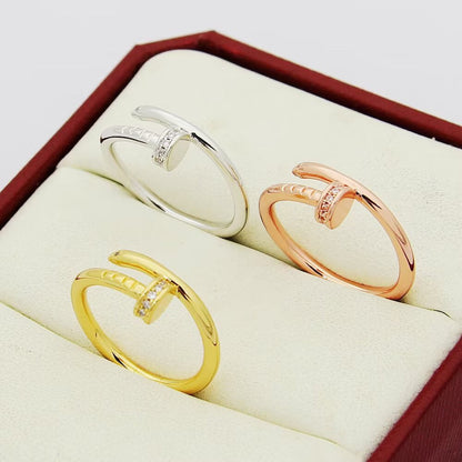 [ELAN LUXE]JUSTE 1.8MM HALF DIAMOND RING
