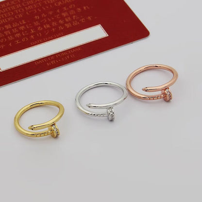 [ELAN LUXE]JUSTE 1.8MM HALF DIAMOND RING