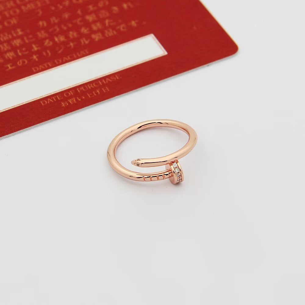 [ELAN LUXE]JUSTE 1.8MM HALF DIAMOND RING