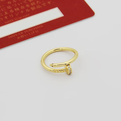 [ELAN LUXE]JUSTE 1.8MM HALF DIAMOND RING