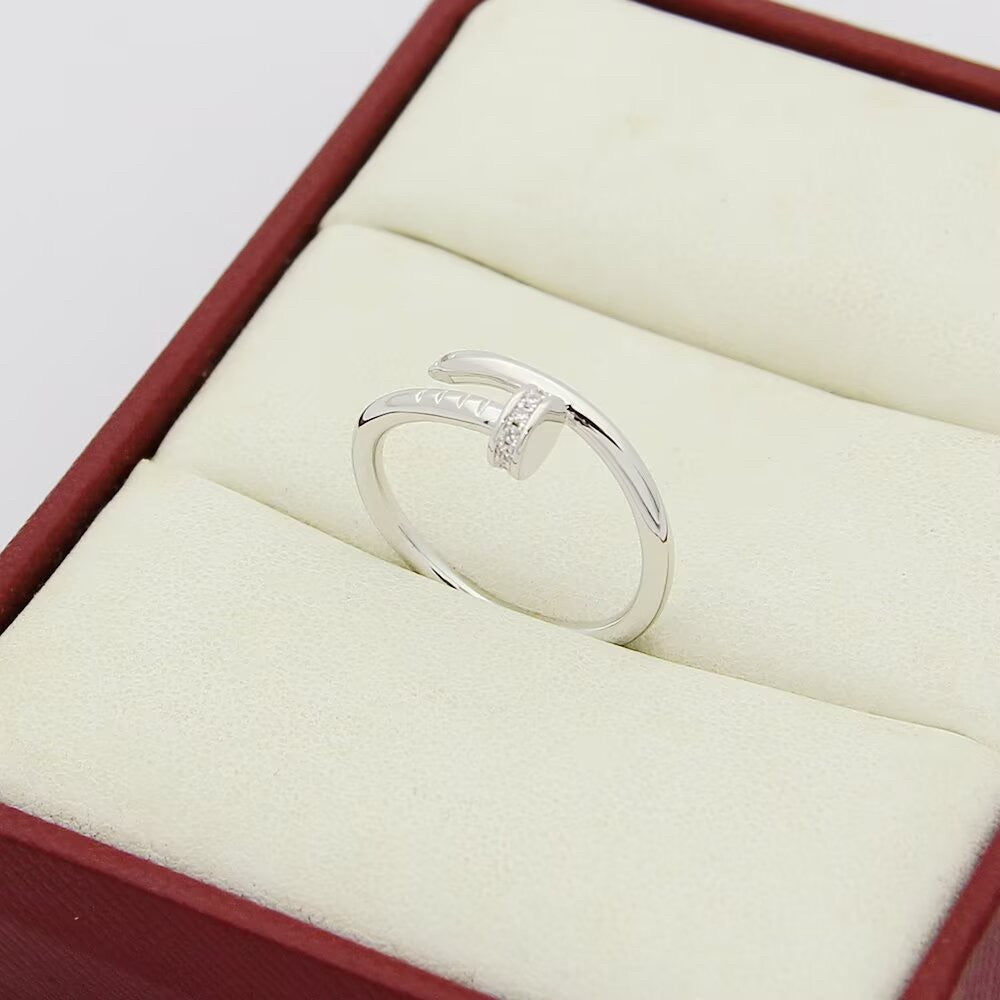 [ELAN LUXE]JUSTE 1.8MM HALF DIAMOND RING